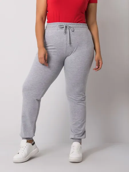Czarne damskie spodnie dresowe plus size