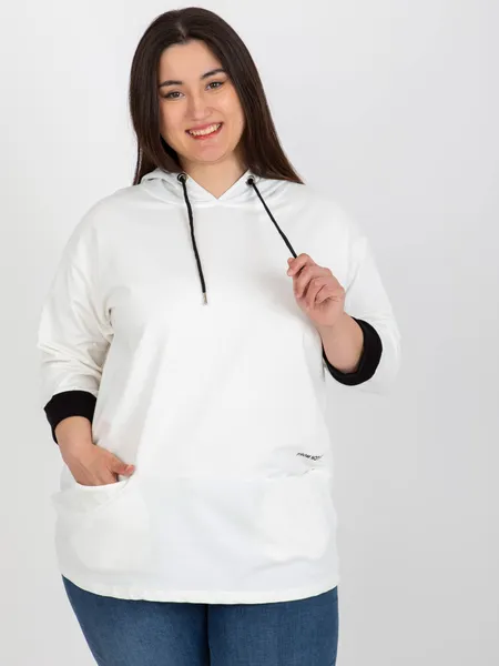 Czarna dresowa bluza plus size z kieszeniami