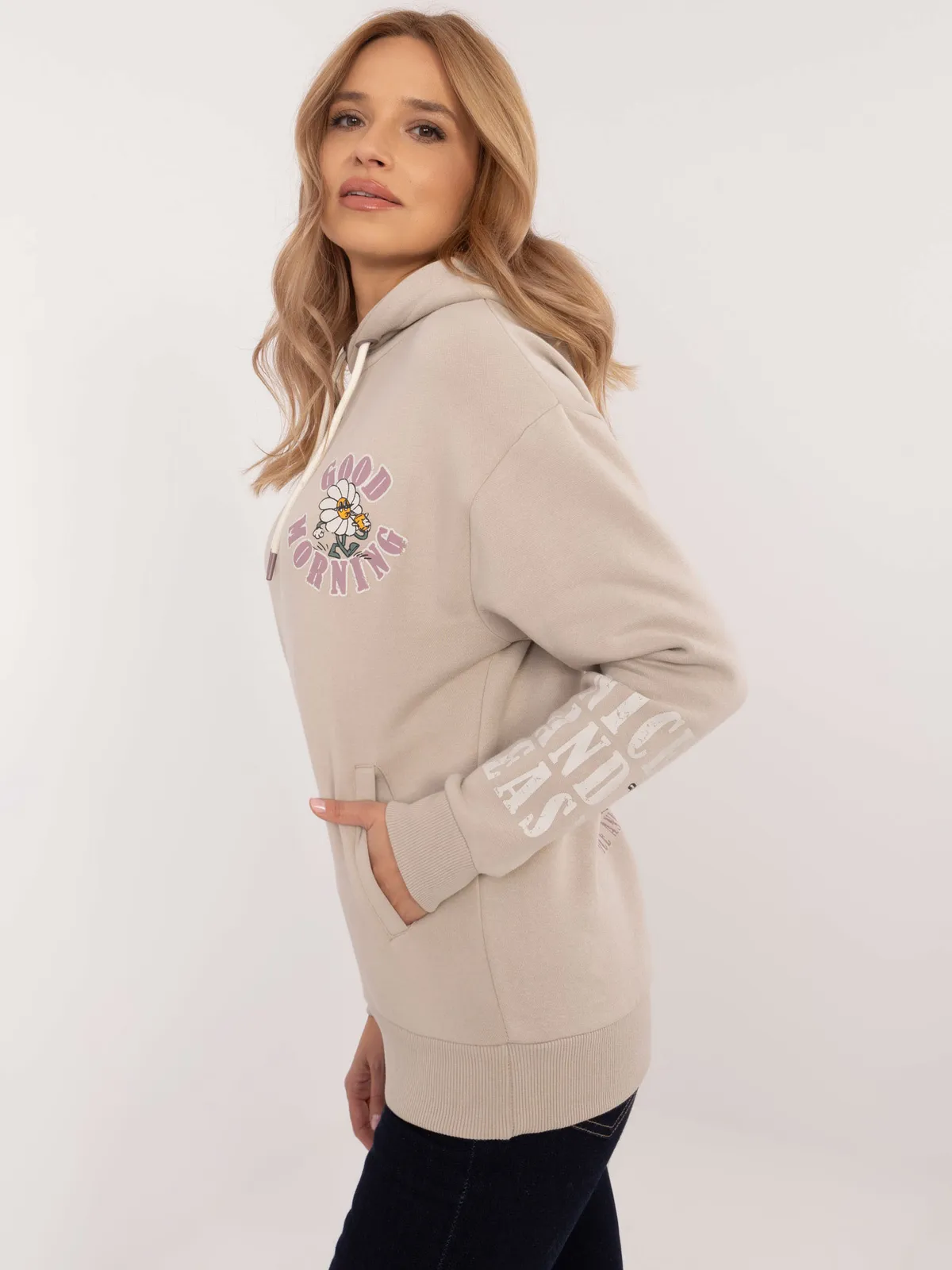 Bluza oversize z graficznym motywem retro - zdjęcie 4