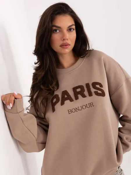 Bluza oversize z wypukłym napisem w stylu casual