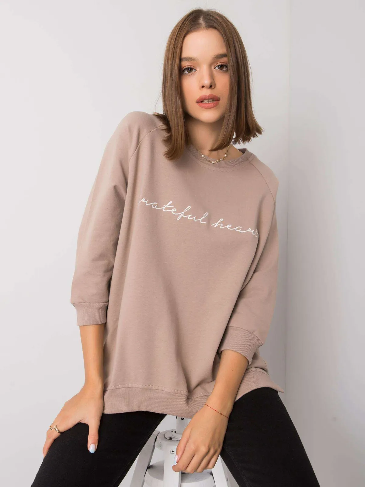 Morska bluza damska bez kaptura Karissa RUE PARIS - zdjęcie 1