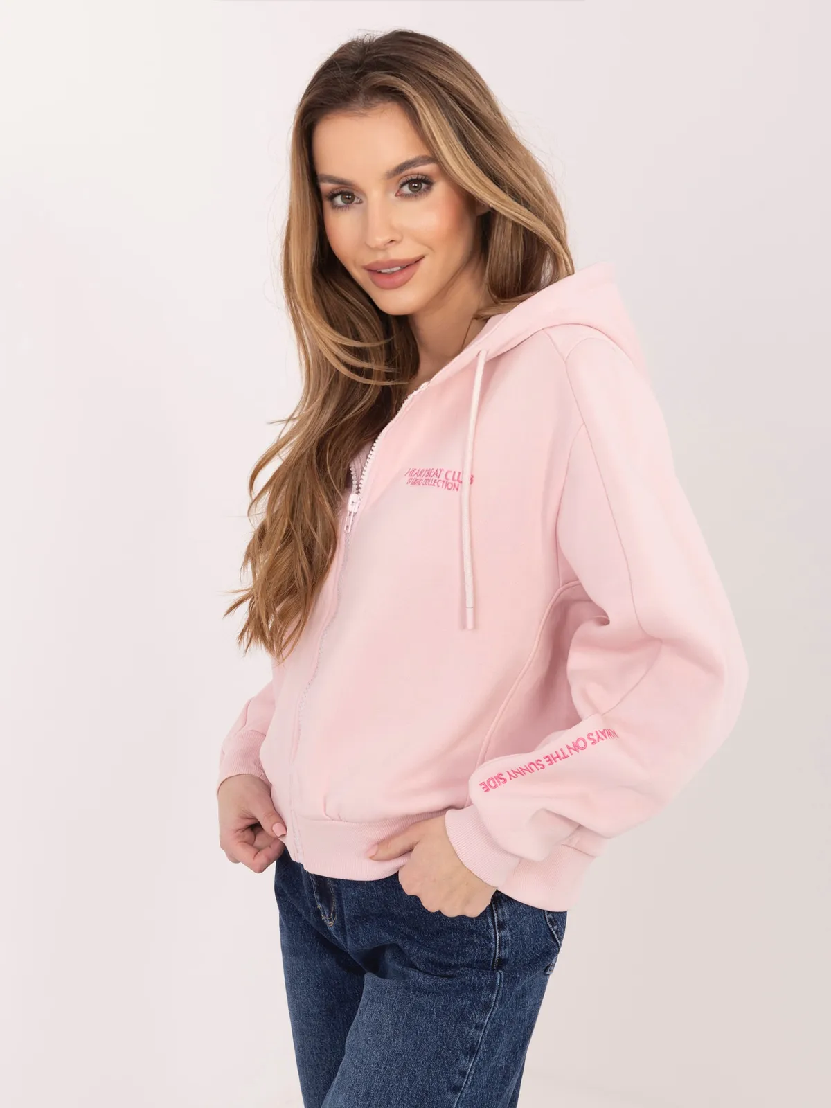 Casualowa bluza rozpinana z kapturem oversize - zdjęcie 5