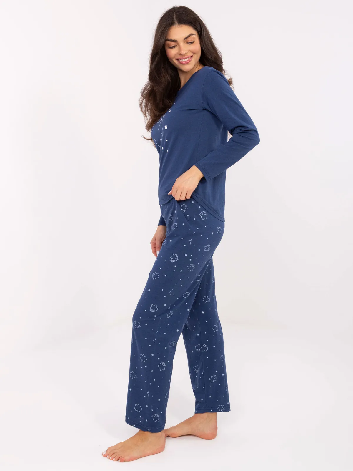 Wygodne spodnie do spania z wysokim stanem - zdjęcie 1