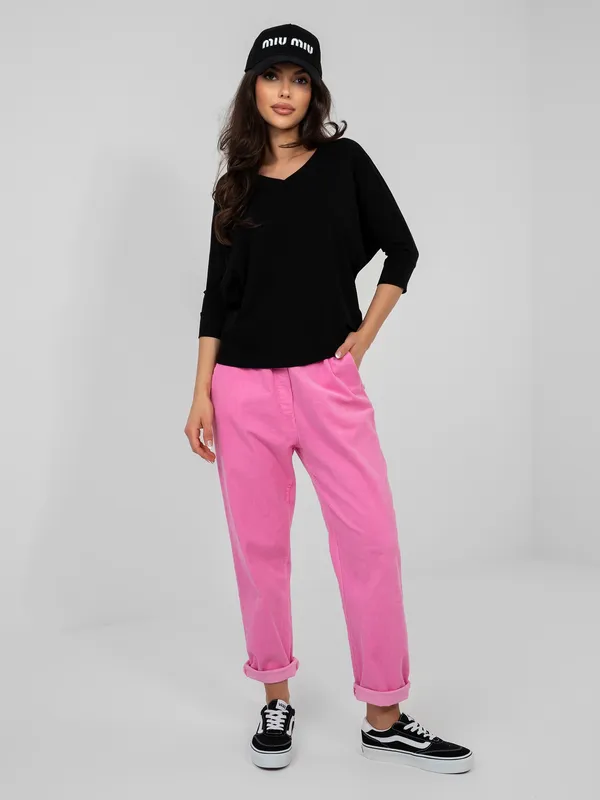 Casualowa bluzka oversize z rękawem trzy czwarte