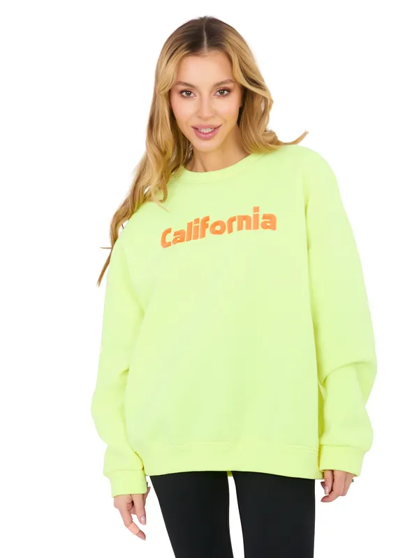 Bluza oversize z nadrukiem w stylu california - widok 2