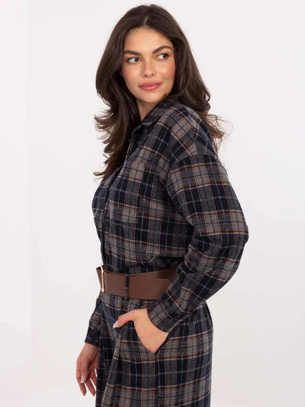 Koszula oversize w kratę o przedłużonym kroju