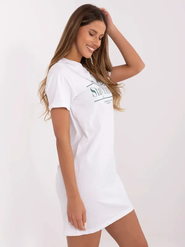 Sportowa sukienka t-shirt z nadrukiem typu oversize - widok 2