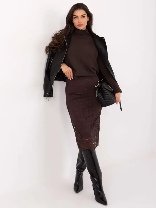 Dopasowana spódnica midi o ołówkowym kroju