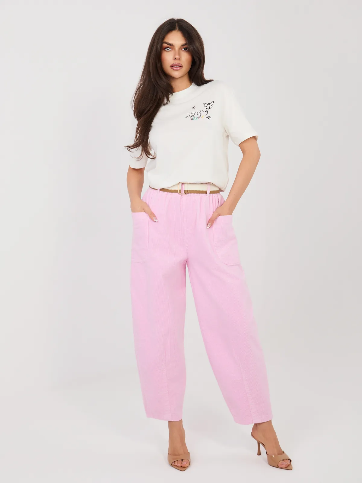 T-shirt oversize z dziewczęcym nadrukiem - zdjęcie 5