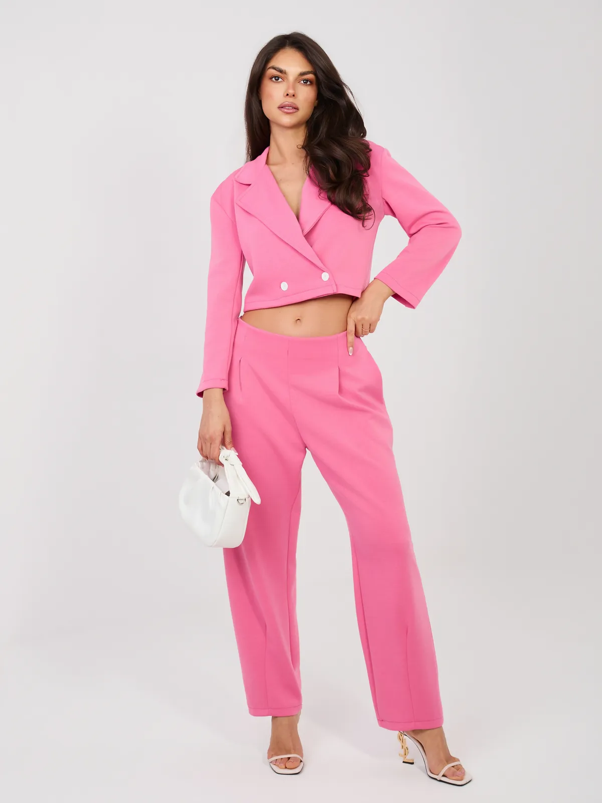 Casualowe spodnie dresowe z wysokim stanem - zdjęcie 1