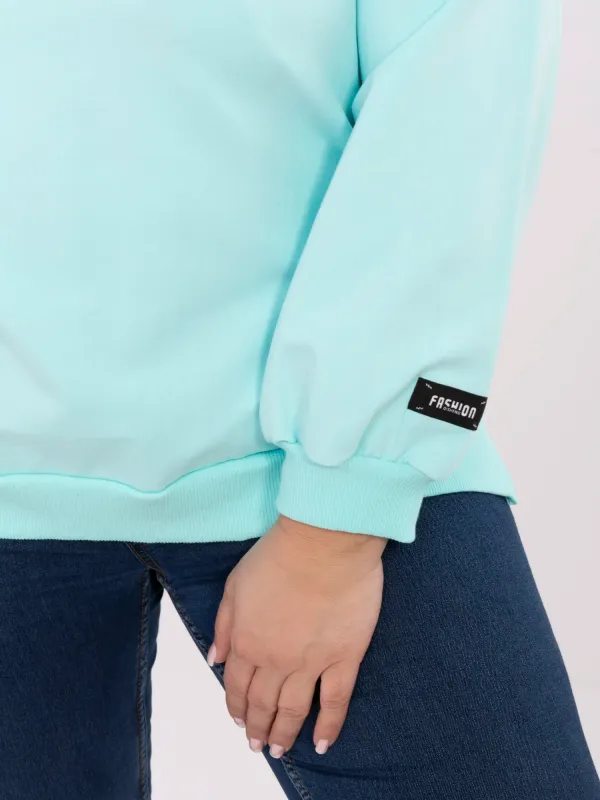 Oversize'owa bluza casualowa z przesuniętym szwem