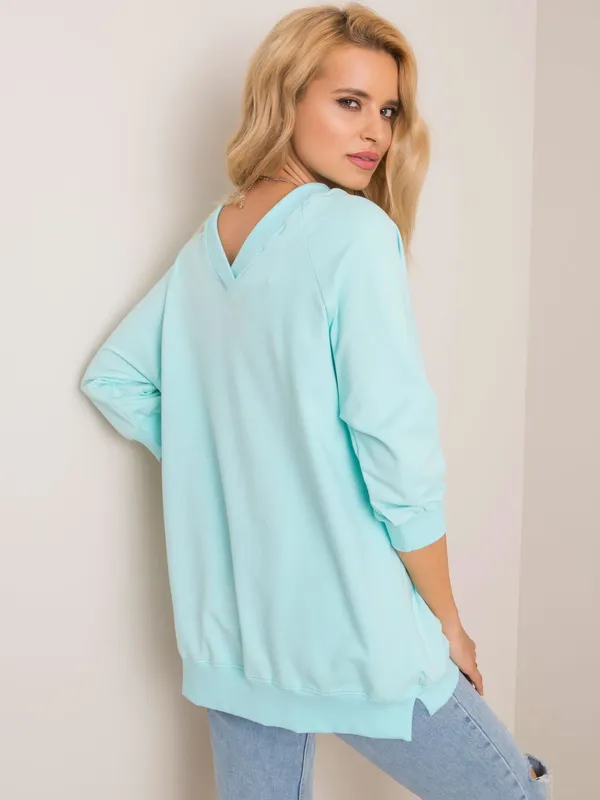 RUE PARIS Czarna bluza oversize - widok 2