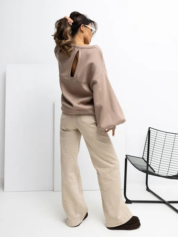 Bluza oversize z bufiastymi rękawami i nadrukiem