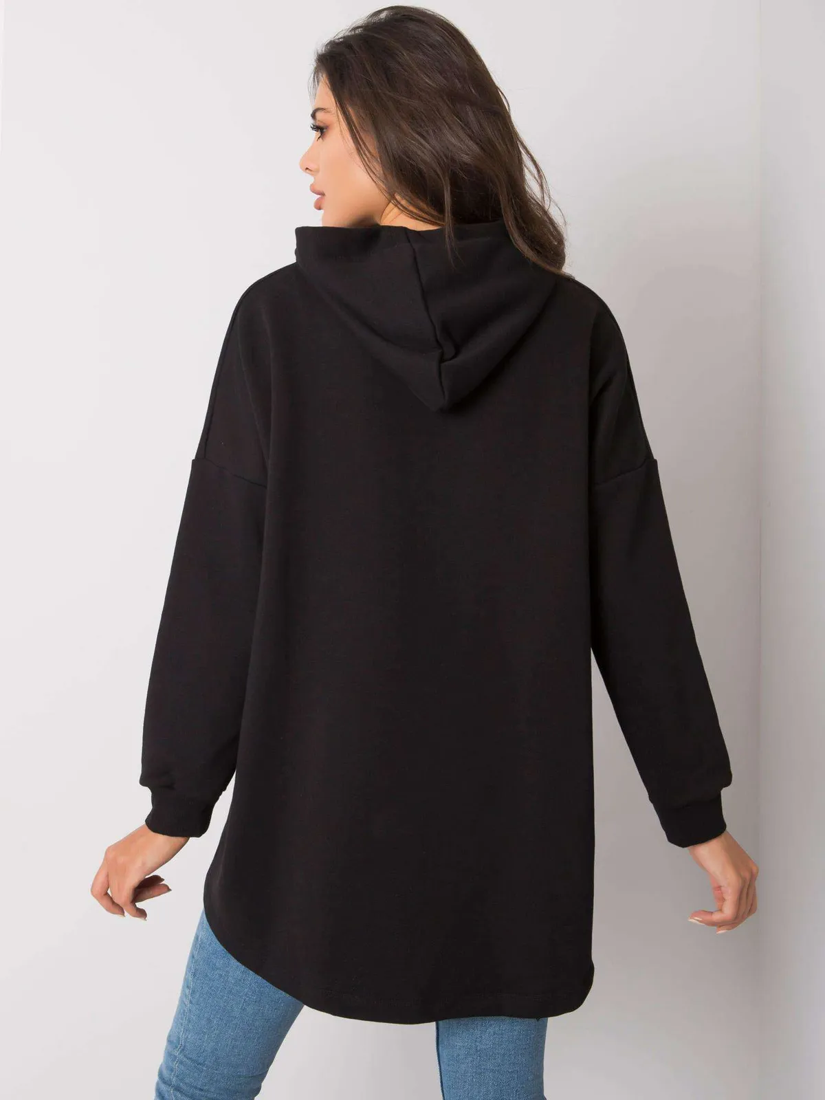 Khaki bawełniana bluza z kapturem - zdjęcie 4