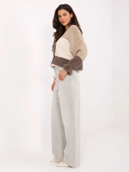 Spodnie typu wide leg z wysokim stanem