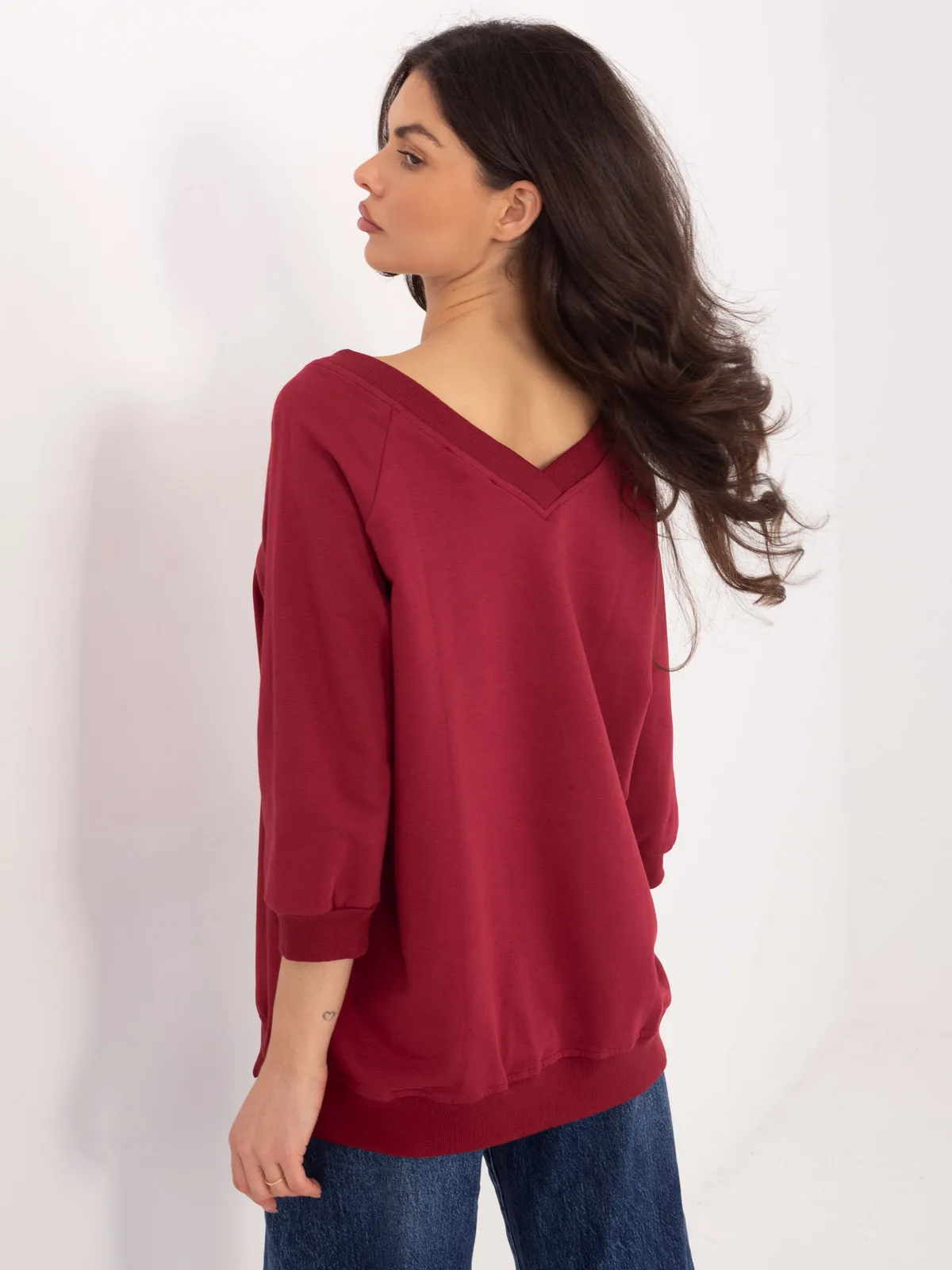 RUE PARIS Czarna bluza oversize - zdjęcie 3