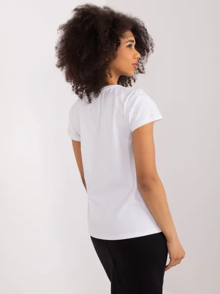 T-shirt z ażurowym zdobieniem w stylu boho