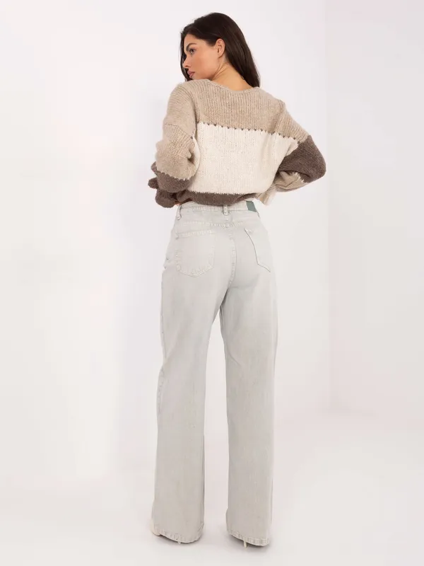 Spodnie typu wide leg z wysokim stanem - widok 2