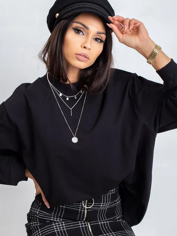 Czarna bawełniana bluza basic