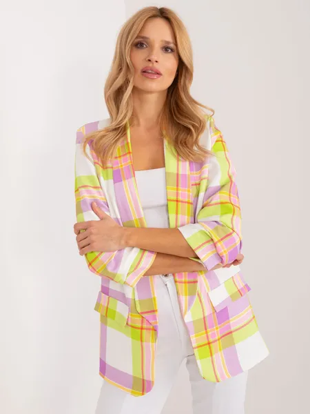 Casualowa marynarka w kratę o kroju oversize