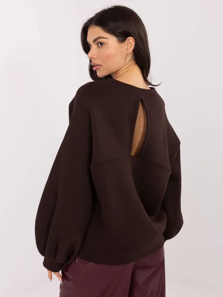 Bluza oversize z napisem i wycięciem na plecach