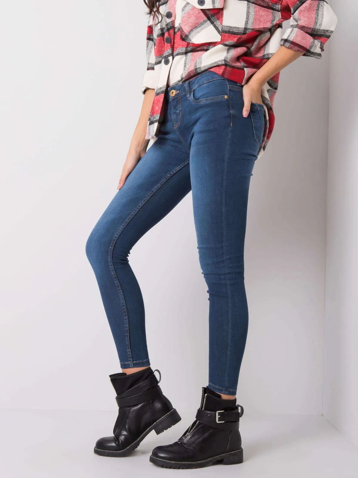 SUBLEVEL Niebieskie jeansowe rurki - zdjęcie 1