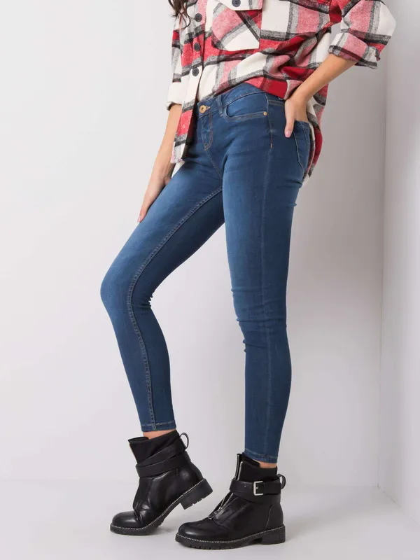 SUBLEVEL Niebieskie jeansowe rurki