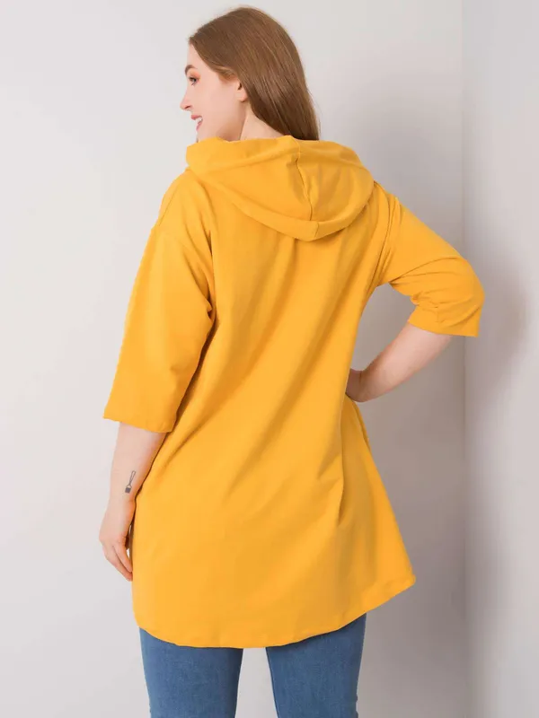 Czerwona damska bluza plus size rozpinana