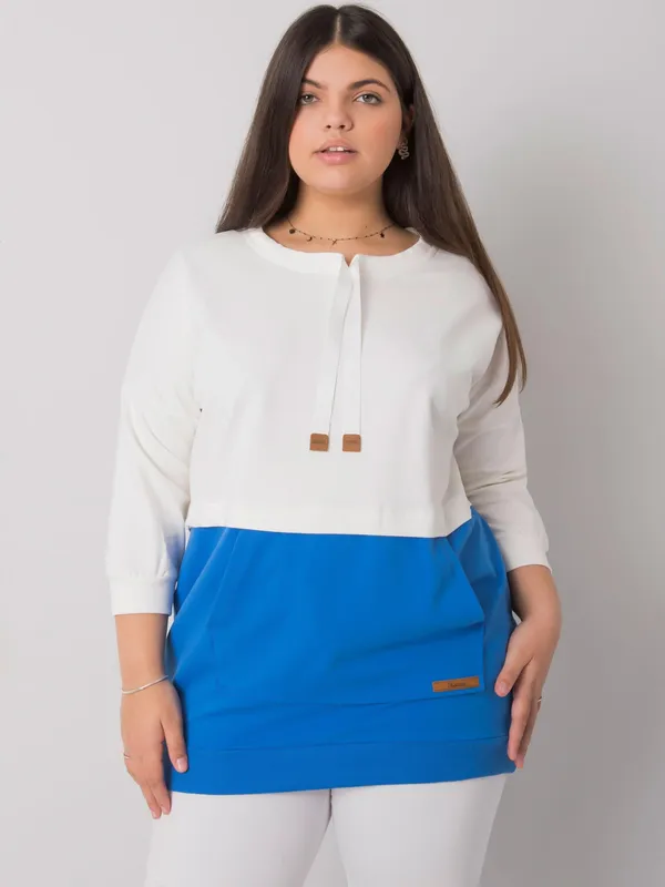 Casualowa bluza typu oversize z praktyczną kieszenią - widok 2