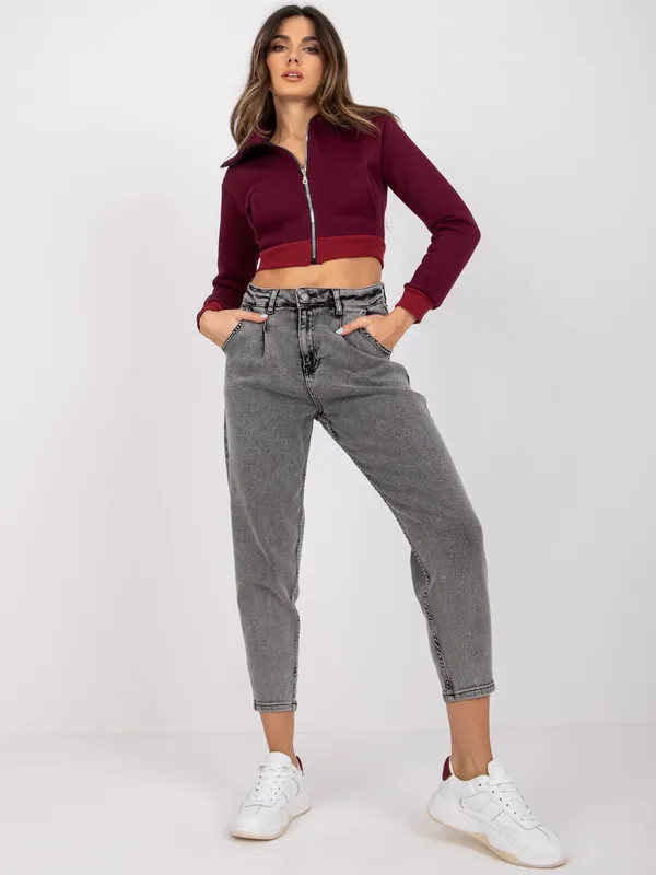Jeansy typu mom fit z wysokim stanem - widok 2