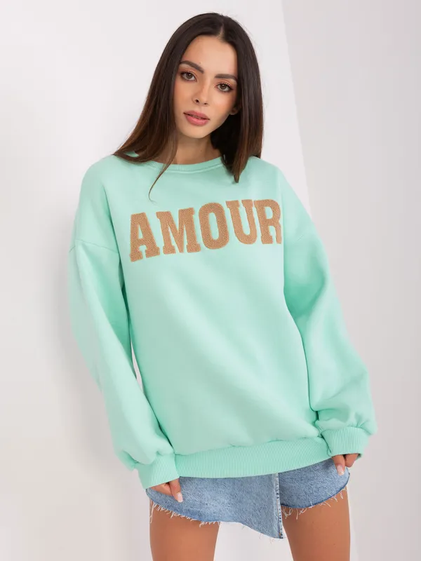 Ecru bluza oversize bawełniana - widok 2