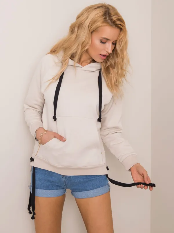 Bluza kangurka z kapturem szara - widok 2