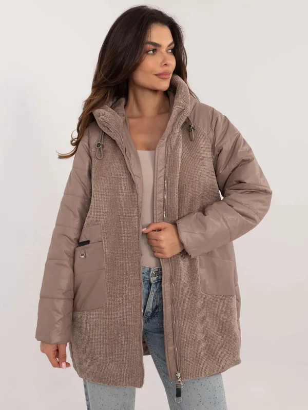 Kurtka o kroju oversize z kapturem - widok 2
