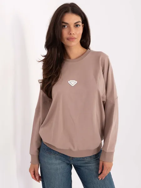 Casualowa bluza o kroju oversize z naszywką