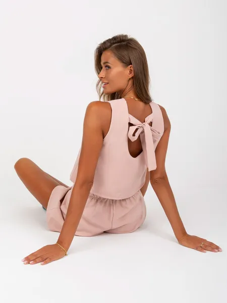 Jasnozielony dwuczęściowy komplet elegancki z topem