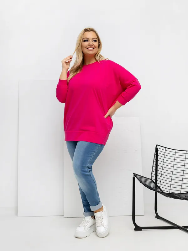Casualowa bluzka oversize o luźnym kroju