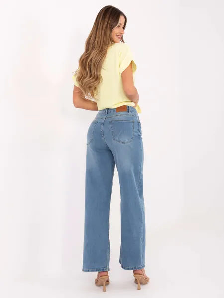 Klasyczne spodnie jeansowe o kroju wide leg