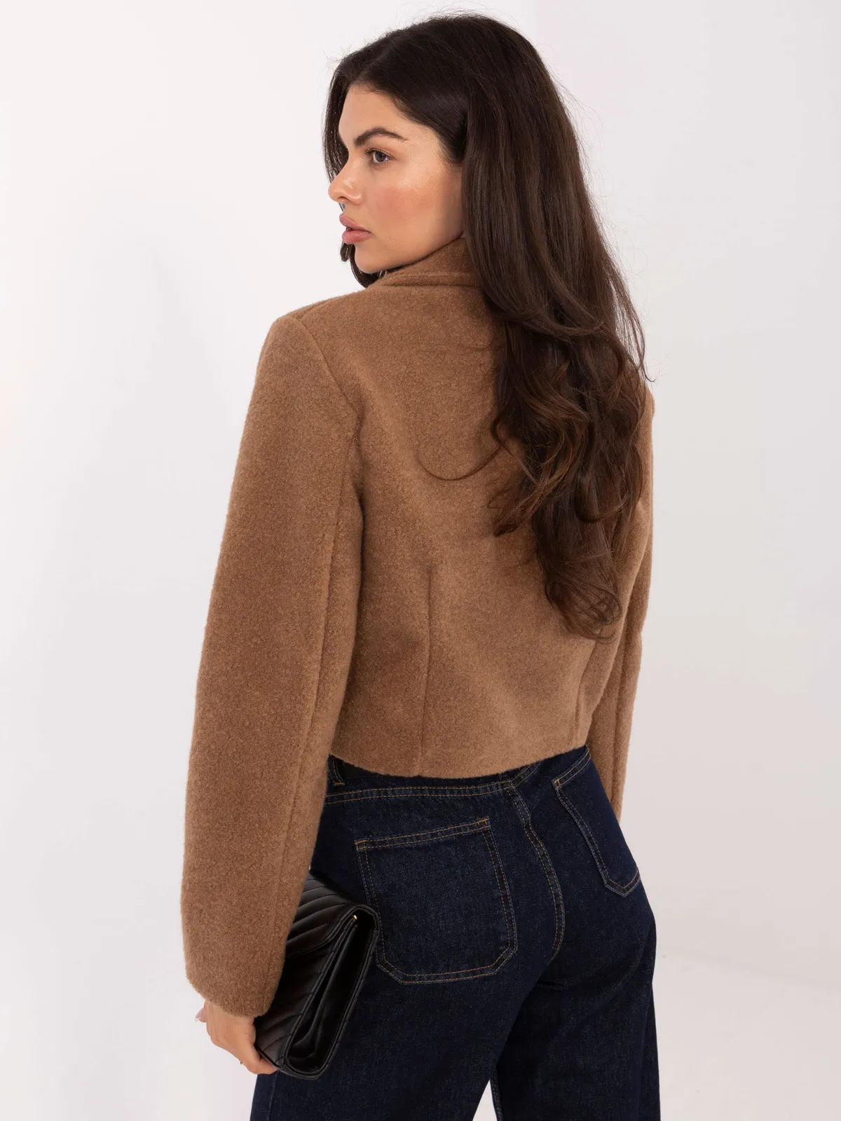 Krótka kurtka typu blazer o kroju pudełkowym - zdjęcie 1