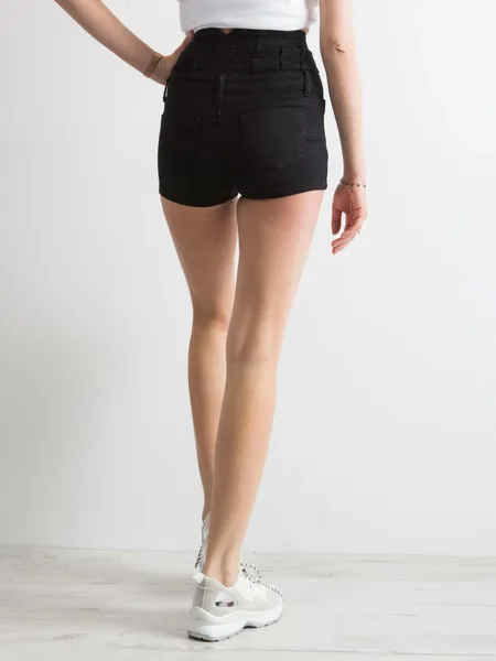 Czarne szorty high waist