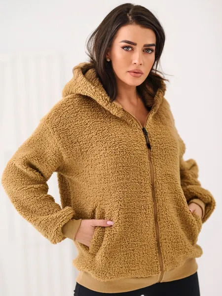 Casualowa bluza rozpinana z kapturem oversize