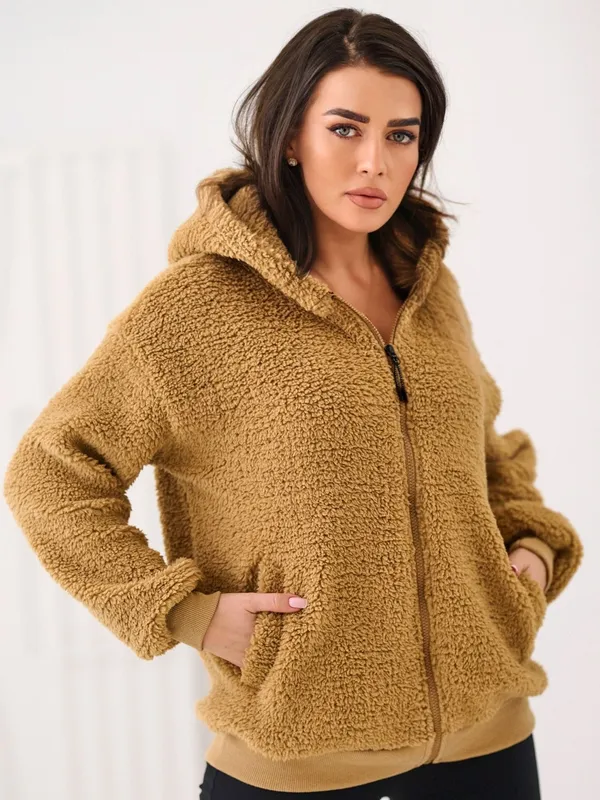 Casualowa bluza rozpinana z kapturem oversize