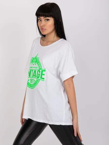 T-shirt oversize z nadrukiem w stylu vintage