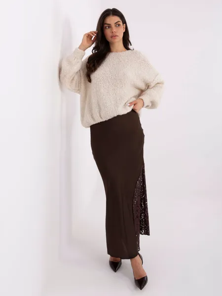 Miękki sweter o kroju oversize z okrągłym dekoltem