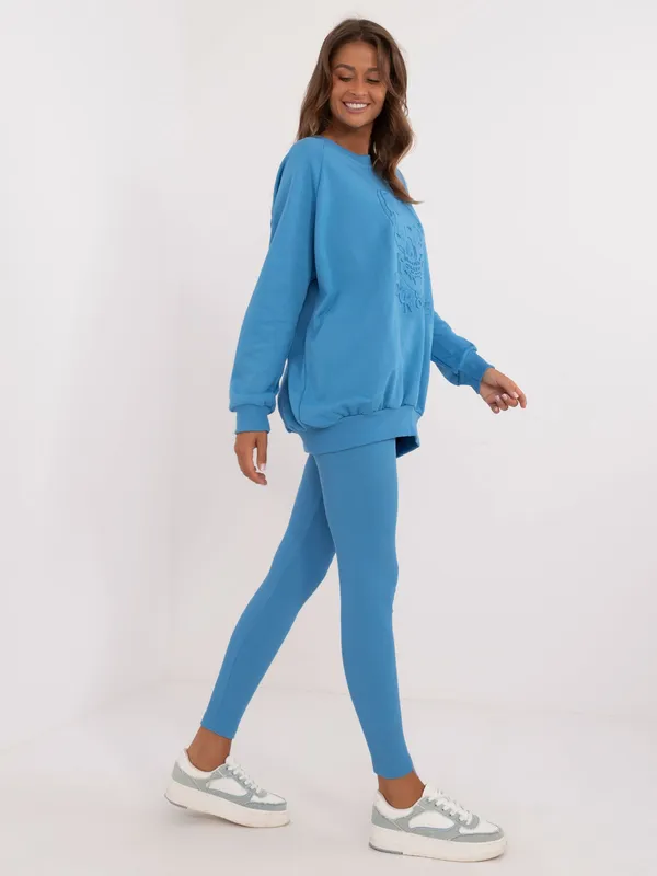 Casualowy komplet z bluzą oversize i legginsami