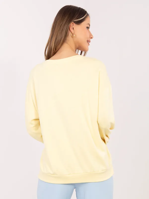 Bluza oversize z ozdobnym nadrukiem w stylu casual