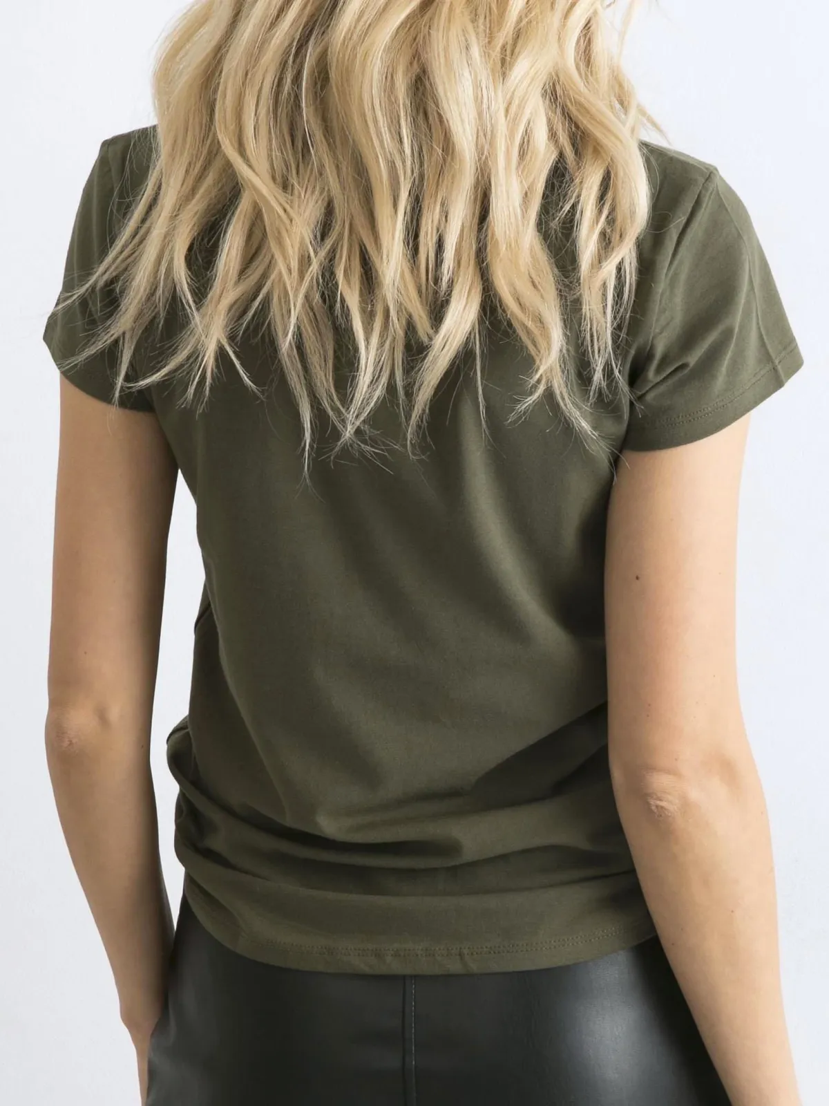 Khaki t-shirt Peachy - zdjęcie 1