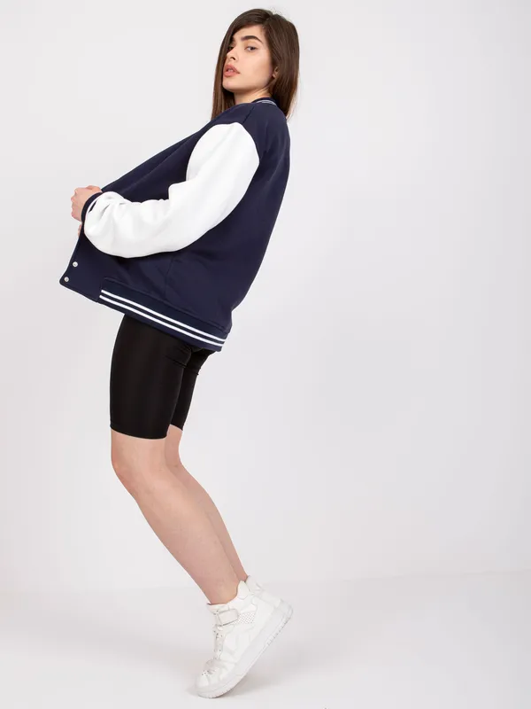 Zapinana bluza typu baseball w stylu college - widok 2