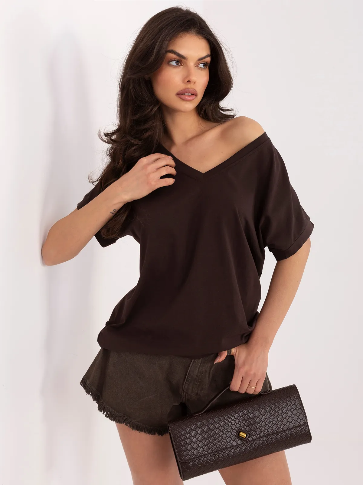 Casualowa bluzka z dekoltem na plecach - zdjęcie 1