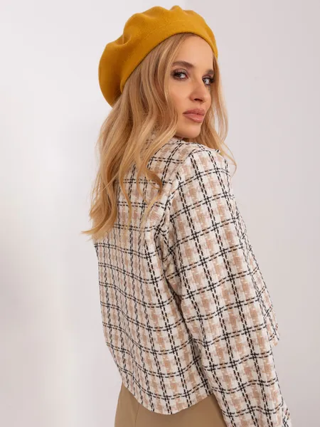 Turkusowy beret zimowy damski