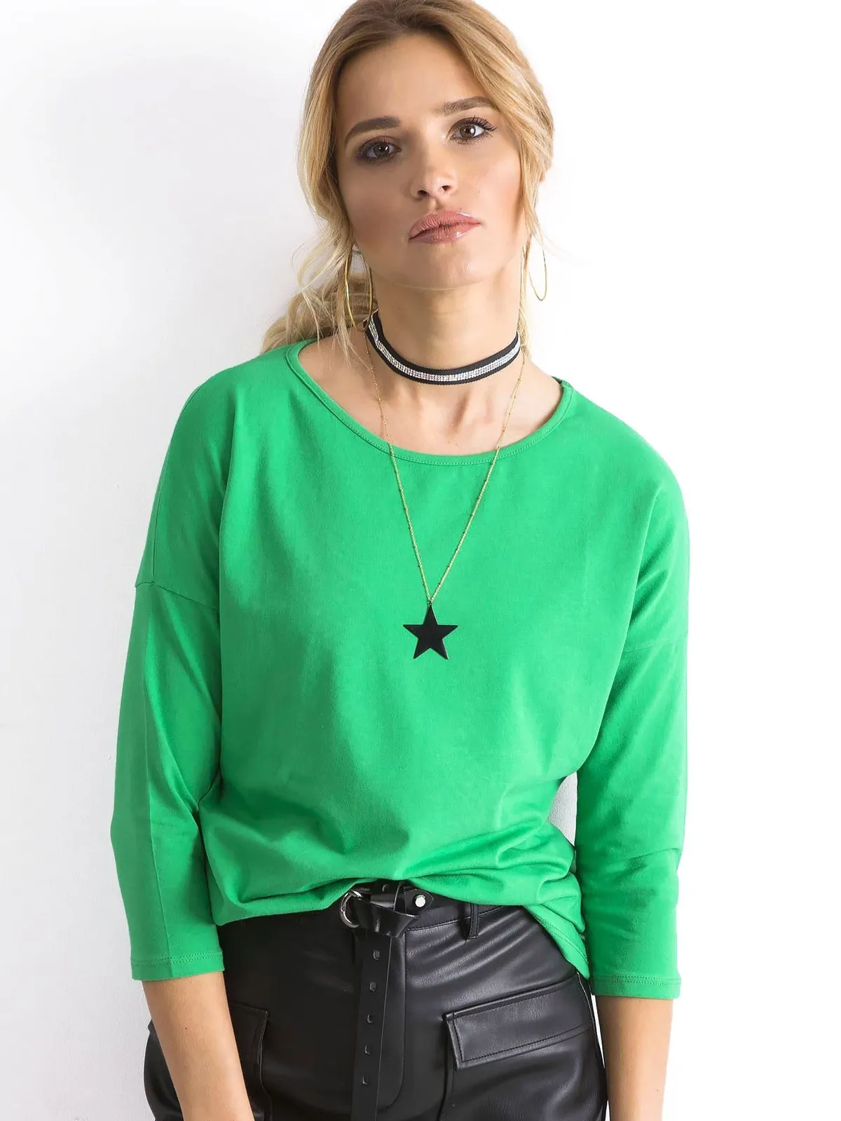 Zielona bluzka April - zdjęcie 2